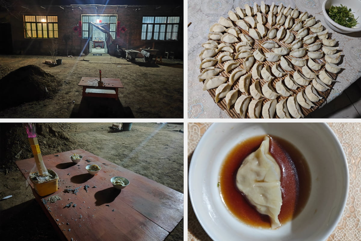 Eating dumplings on the first day of the Lunar New Year